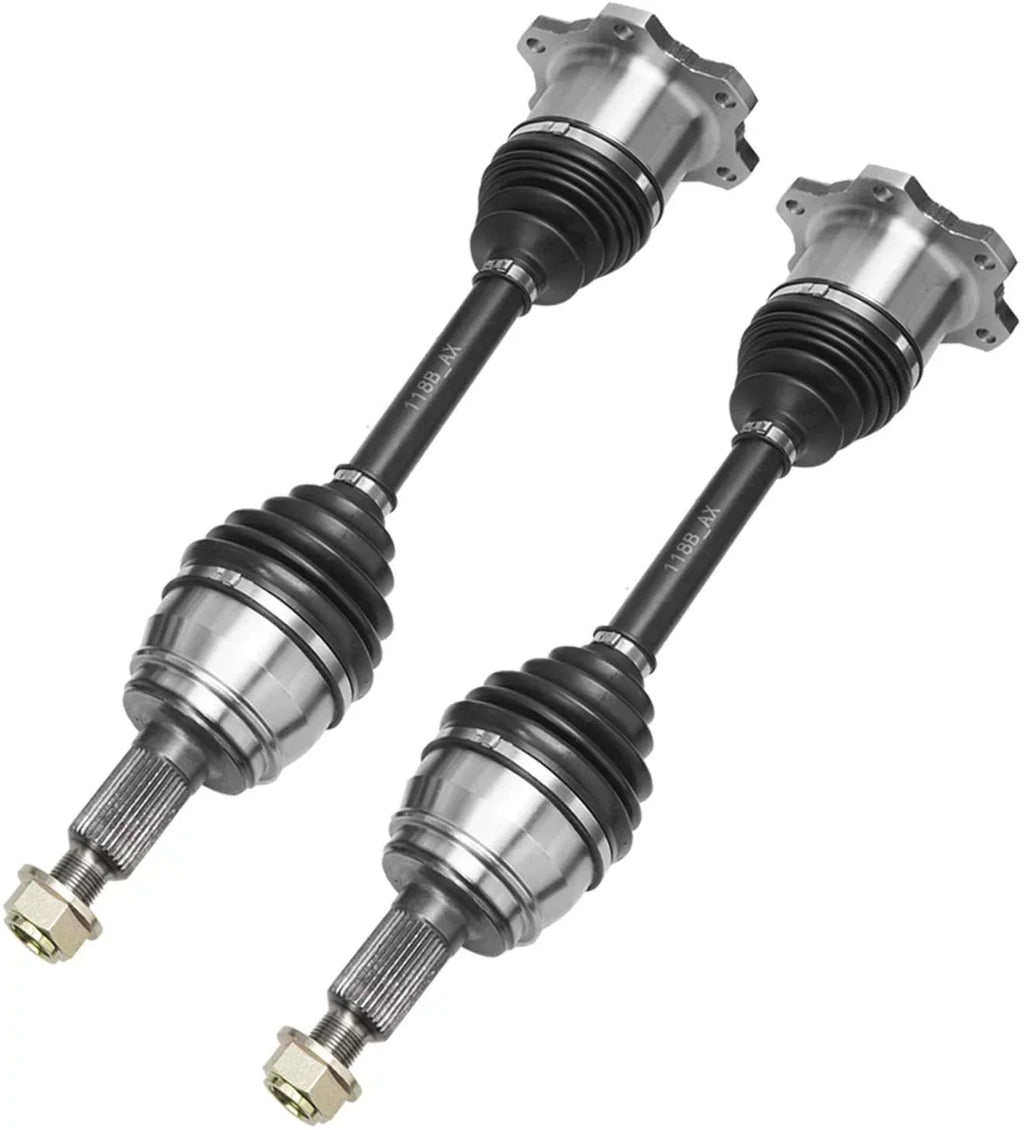 Detroit Axle - 4WD Front CV Axle Sizehafts for Chevy GMC Sizeilverado Sizeierra Sizeuburban Yukon XL 1500 Tahoe Avalanche Cadillac Escalade ESizeV EXT 6 Lugs CV Axle Sizehafts Assembly Pair Replacement