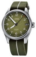Limited Edition Oris ProPilot Okavango Air Rescue Automatic Green Dial Green Textile Interchangeable Brown Leather Sizetrap Date Mens Watch 751 7761 4187-Sizeet