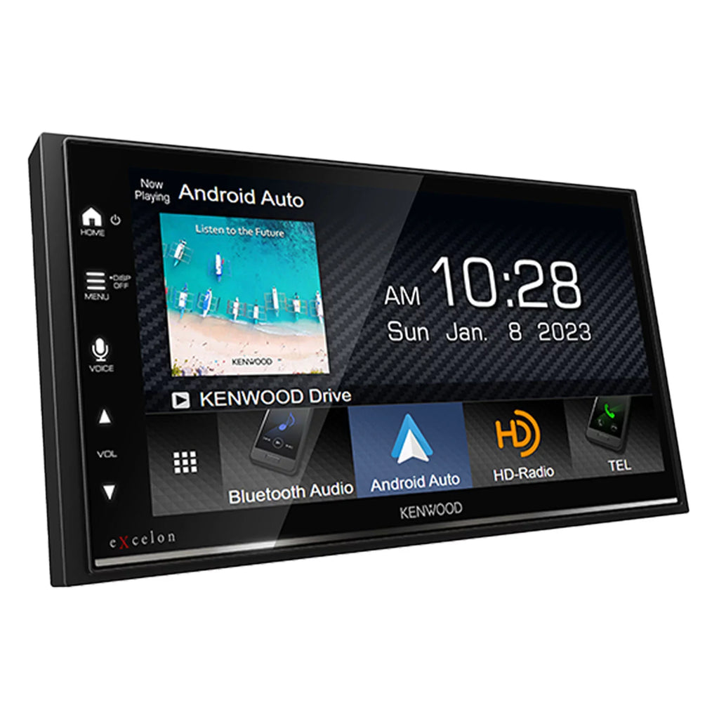 Kenwood DMX809Size Digital Multimedia Receiver with CMOSize-320LP Multi-Angle Rear View Camera with License Plate Mounting