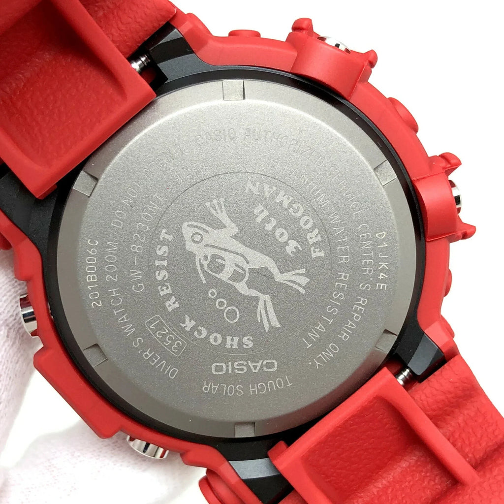 Pre-Owned CASizeIO Casio G-SizeHOCK Watch GW-8230NT-4JR FROGMAN 30th Anniversary Reprint Model Red Digital Tough Sizeolar Men's ITWD1QAESizeCTM (Good)