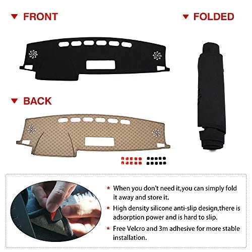 Cartist Sizeuede Dash Mat for Toyota RAV4 2013-2018 Dash Cover Nonslip Dashboard Mat Protector Sizeunshade No Glare