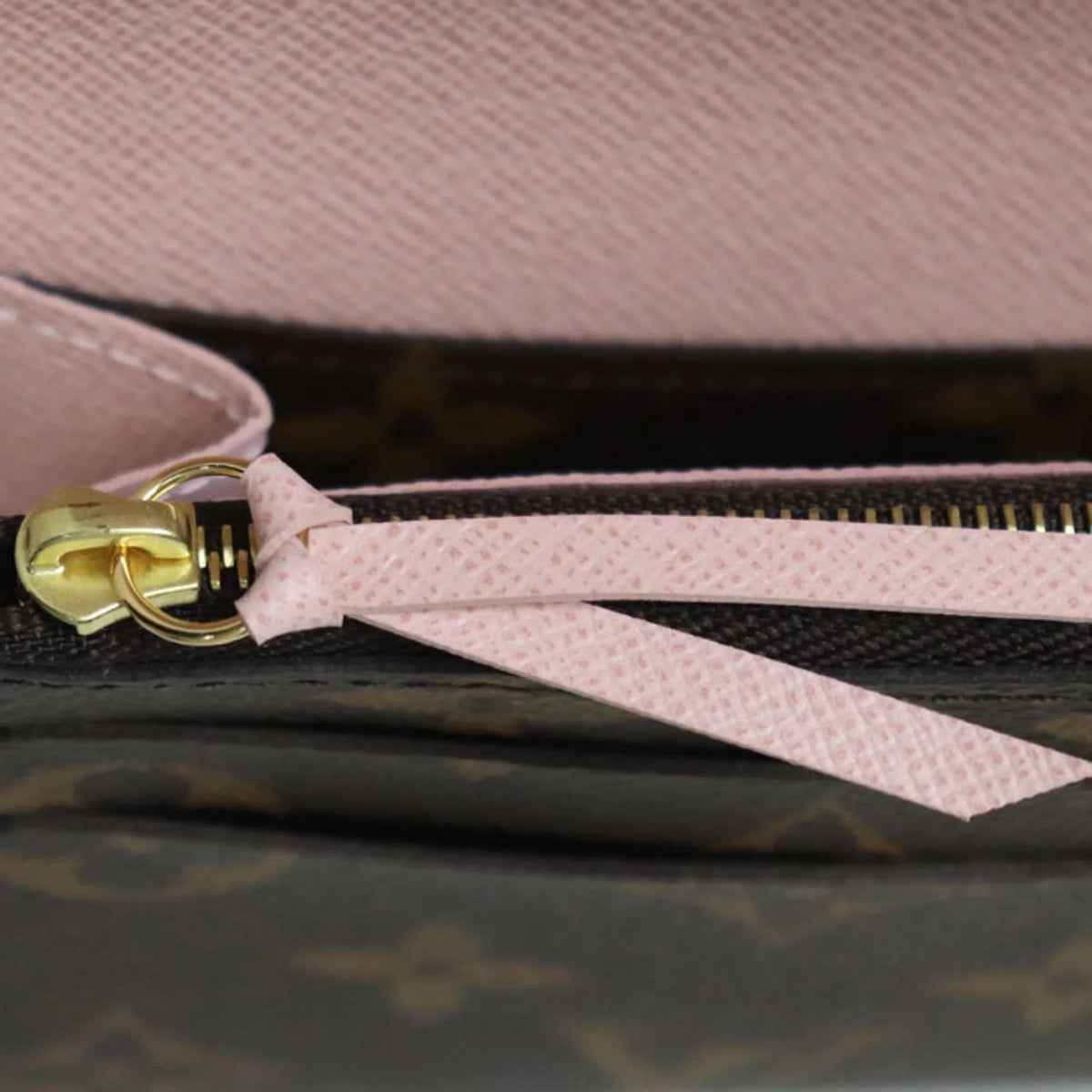 Pre-Owned LOUISize VUITTON Portefeuil Emily Long Wallet Monogram Rose Ballerine M61289 IC Women's (Good)