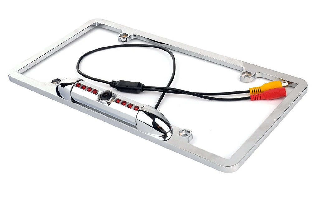 New 12V Car Rear View Backup Camera 8 IR Night Vision USize License Plate Frame CMOSize