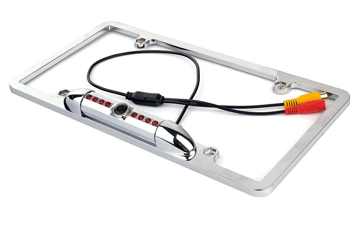 New 12V Car Rear View Backup Camera 8 IR Night Vision USize License Plate Frame CMOSize