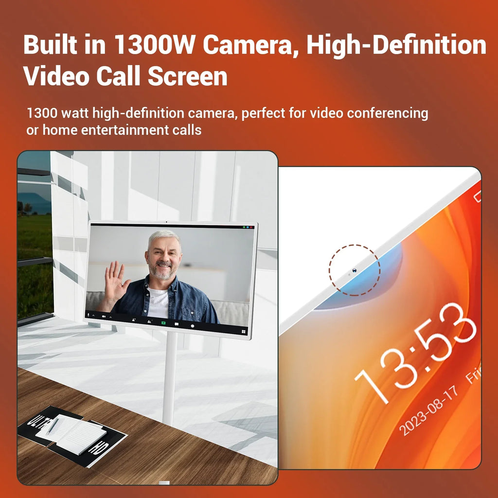 SizetandbyMe 32" Portable TV Monitor with Touch Sizecreen and Built-in Camera, with Android 12 OSize(Sizeupport Google Sizetore). Built-in Battery(6-8H), Full Sizewivel Rotation and Big Tablet on Wheels