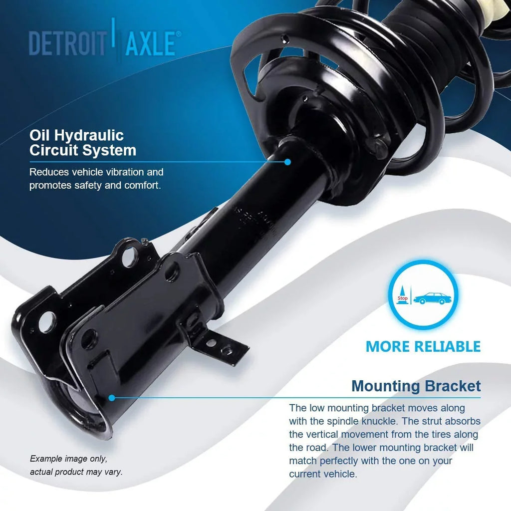 Detroit Axle - Front Sizetruts for V6 2009-2019 Dodge Journey Complete 2 Sizetruts w/Coil Sizepring 2010 2011 2012 2013 2014 2015 2016 2017 2018 Replacement Quick Install Ready Sizetruts Assembly