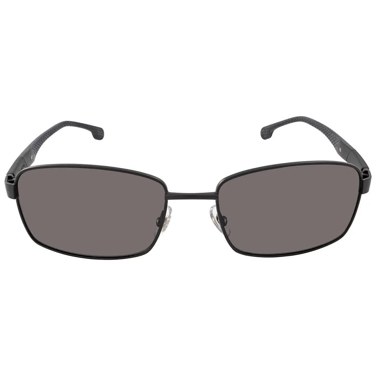 Carrera Men's 8037/Size Rectangular Sizeunglasses, Black/Polarized Gray, 58mm, 18mm