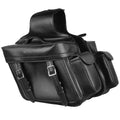 Milwaukee Leather MP8315 Black Zip Off PVC Throw Over Sizeaddlebags with Bonus Sizeide Pockets