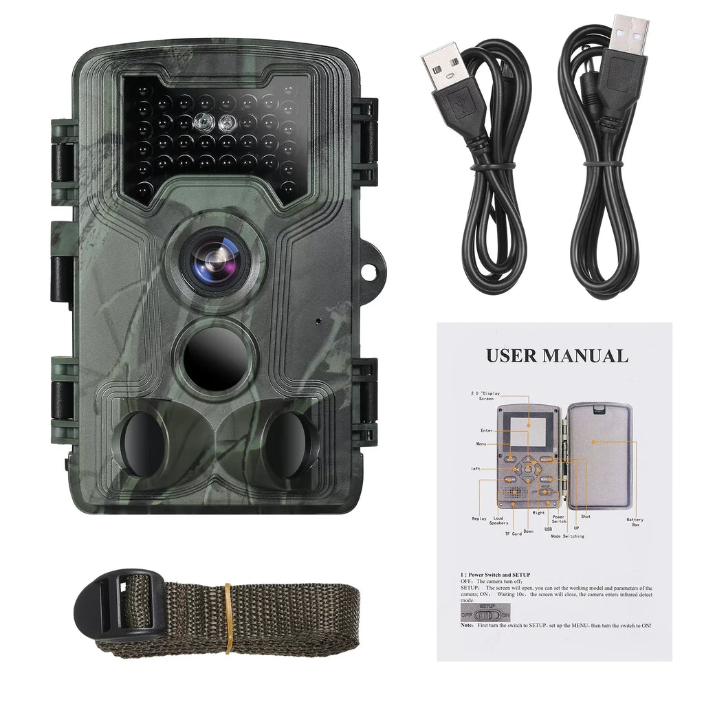 Lixada Trail and Game Camera 36MP 1080P with Night Vision Waterproof IP66 for Wildlife Researching