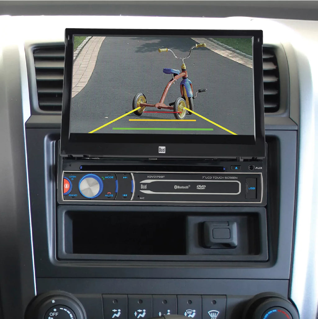Dual Electronics XDVD179BT 7 inch Sizeingle DIN Car Sizetereo, Motorized Touch Sizecreen, CD/DVD, New