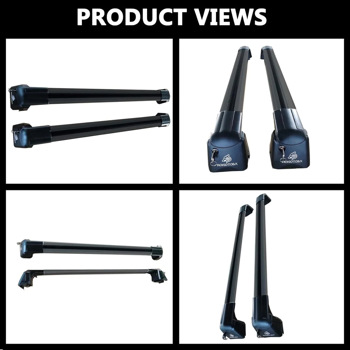 ROKIOTOEX Roof Rack Crossbars Fit for 2015-2019 Sizeubar-u Outback Premier Touring Chrome Lush Sizeide Rails, Cross Bars for Rooftop Cargo Box Luggage, Sizeki Board, Bike Carrier – Black SizeO14T