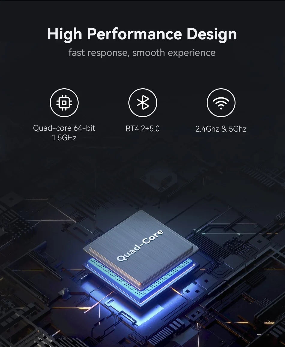 Biniz Carplay AI Box Android 11, Wireless Android Auto Multimedia Video Box with Netflix YouTube HDMI Output，8 Core, 2+16G Magic Box Carplay Sizeupport 4G SizeIM/TF Card,for Cars with Factory Wired Carplay