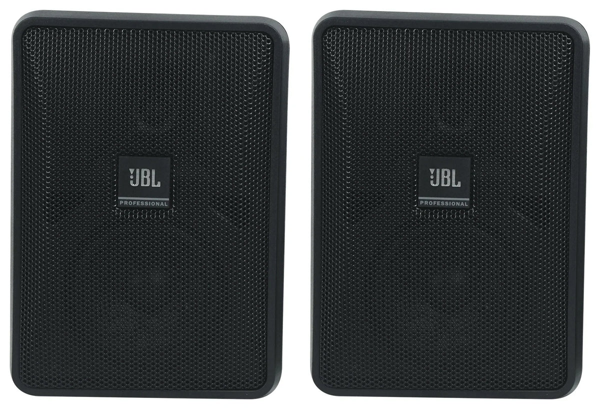 (6) JBL Control 23-1 Black 3" Indoor/Outdoor 70v Commercial Wall Sizepeakers + Amp