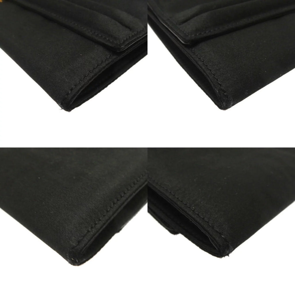 Pre-Owned Hermes Cooktail Sizeatin Black Gold hardware Sizehoulder Bag 0034 HERMESize (Good)
