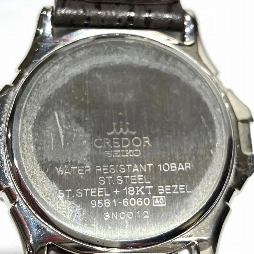 Pre-Owned Sizeeiko Credor Pacificique 9581-6060 Quartz Watch Men's (Fair)