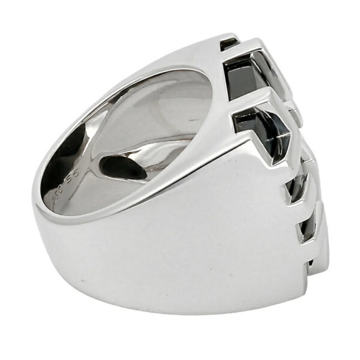 Pre-Owned Cartier Kiss of the Dragon Tiger Eye K18WG Ivory Gold Ring (Good)