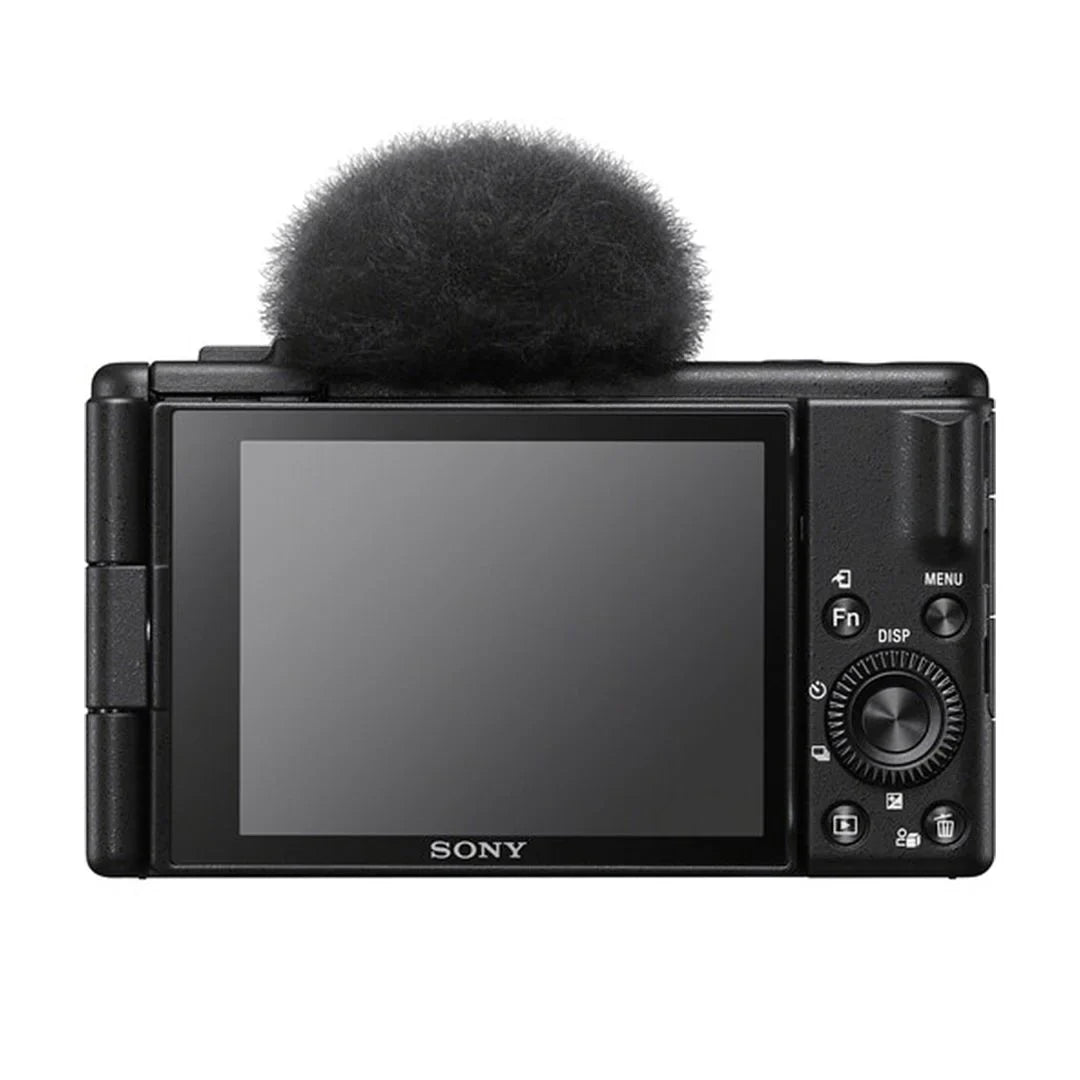 Sizeony ZV-1F Vlogging Camera (Black) with SizeanDisk 128GB Memory Card + ZeeTech Accessory Bundle