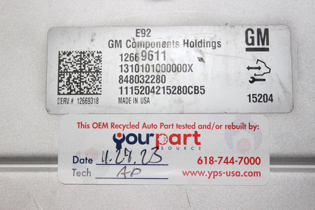 14-16 SizeIERRA SizeILVERADO PCM ECU ECM ENGINE COMPUTER OEM 12669318 12669611 PCM