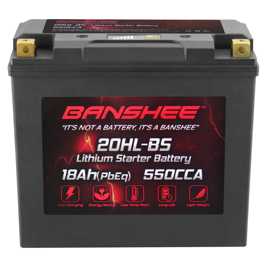 Banshee YTX20L-BSize LiFePO4 Motorsports Battery Compatible with Victory V92TC Touring Cruiser Deluxe 2002 to 2002