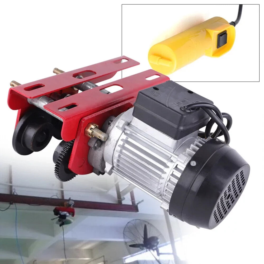 Mkyiongou Electric Hoist Trolley Winch Overhead Crane Lift 1100LBSize w/I-Beam Links 110V