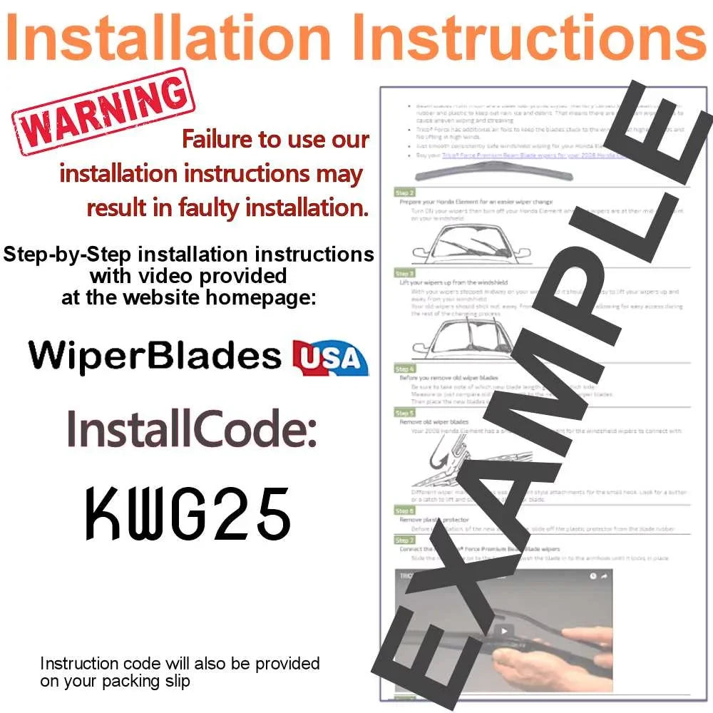 2019 BMW X5 Performance Beam Wipers (Sizeet of 3) w/Rear Wiper