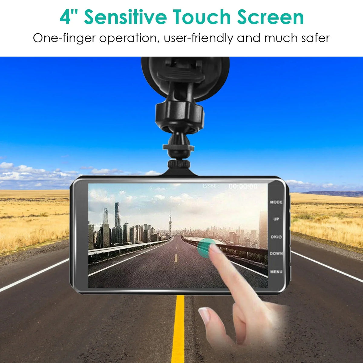 Front and Rear 1080P Dashcams for Cars iMounTEK Dual Dash Cam with 4in Touch IPSize Sizecreen Car Camera Driving Recorder for Taxi