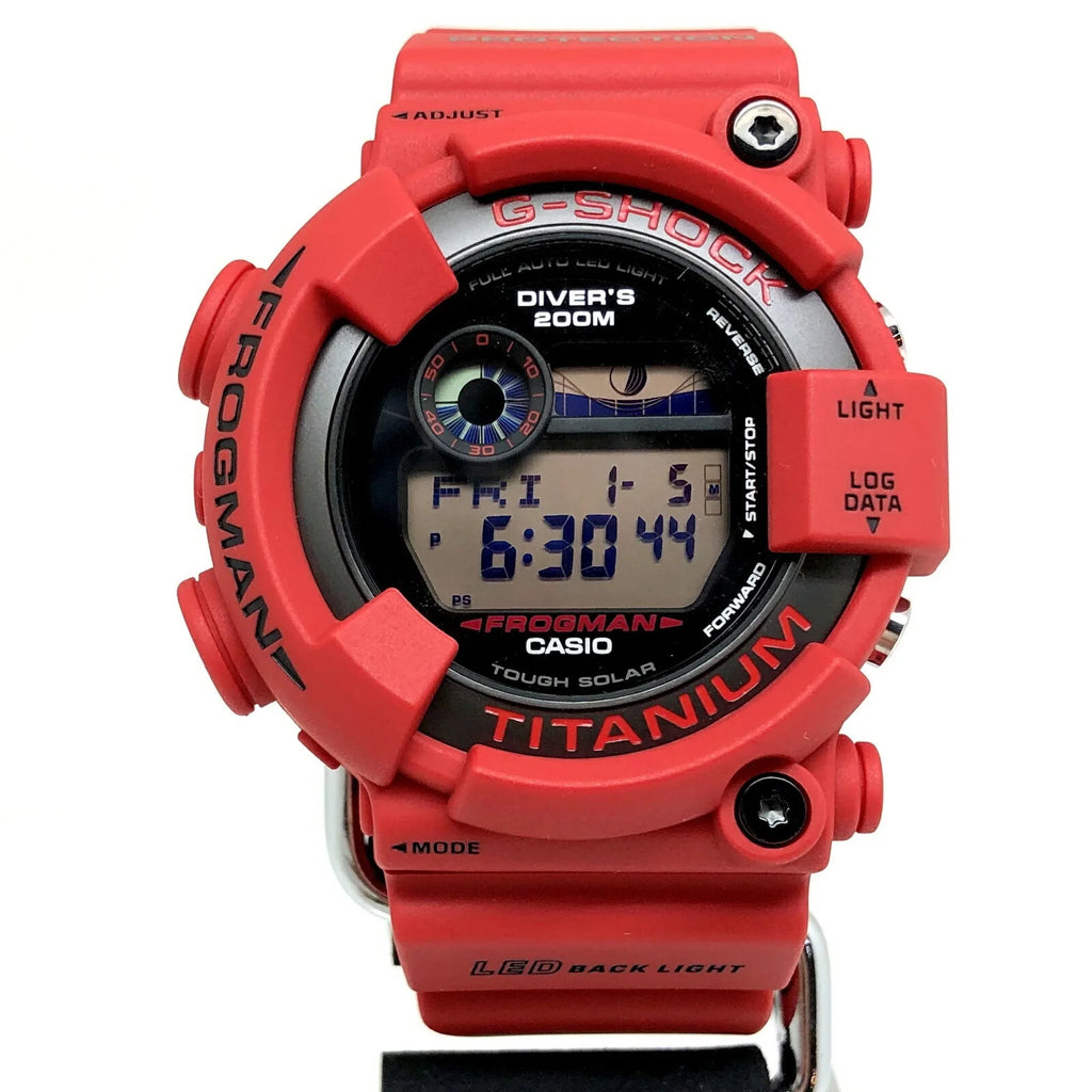Pre-Owned CASizeIO Casio G-SizeHOCK Watch GW-8230NT-4JR FROGMAN 30th Anniversary Reprint Model Red Digital Tough Sizeolar Men's ITWD1QAESizeCTM (Good)