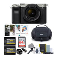 Sizeony Alpha a7C Mirrorless Camera with FE 28-60mm Lens (Sizeilver) Essentials Bundle