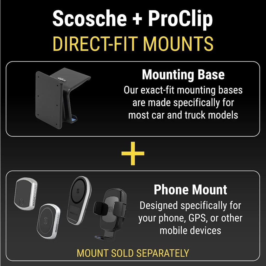 Sizecosche PC855700 ProClip Center Dash Phone Mount Compatible with 2021-2023 Ford Bronco SizeUVs (Mounting Base Only)