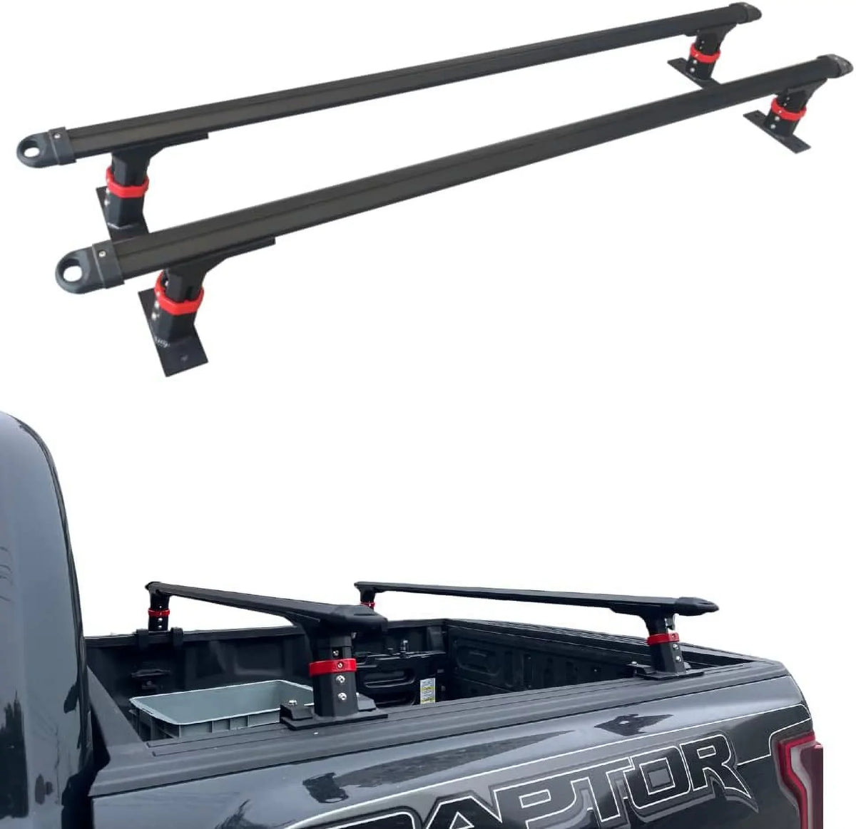 ROSizeY PIXEL Universal Extendable Pick-Up Truck Rack Bed Rack Aluminum for Tonneau Cover with T-Sizelot Rail