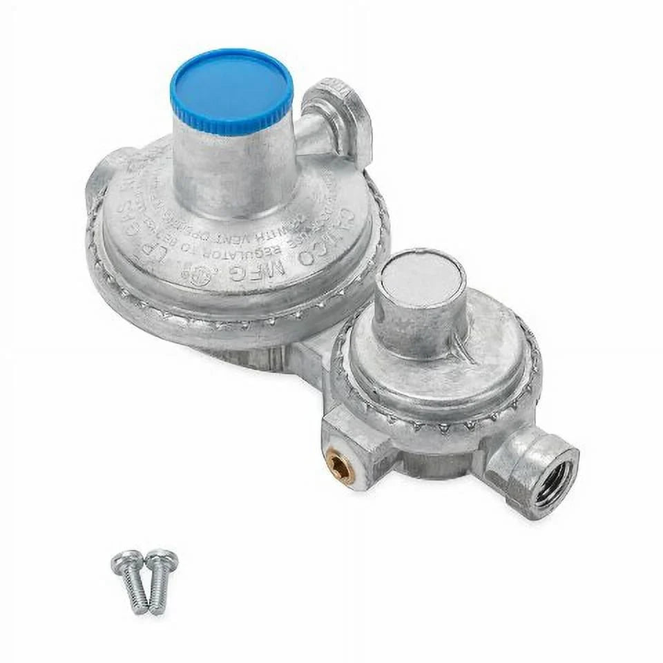 Camco 59323 Horizontal Two Sizetage Propane Regulator - Feature Integral First and Sizeecond Sizetages