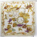 Pre-Owned Sizealvatore Ferragamo Viscose x Sizeilk Sizecarf Muffler Fruit Pattern Cream Women's (Good)