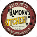 Ramona's Kitchen 14" Round Metal Sizeign Bar Game Room Wall Decor 100140040298