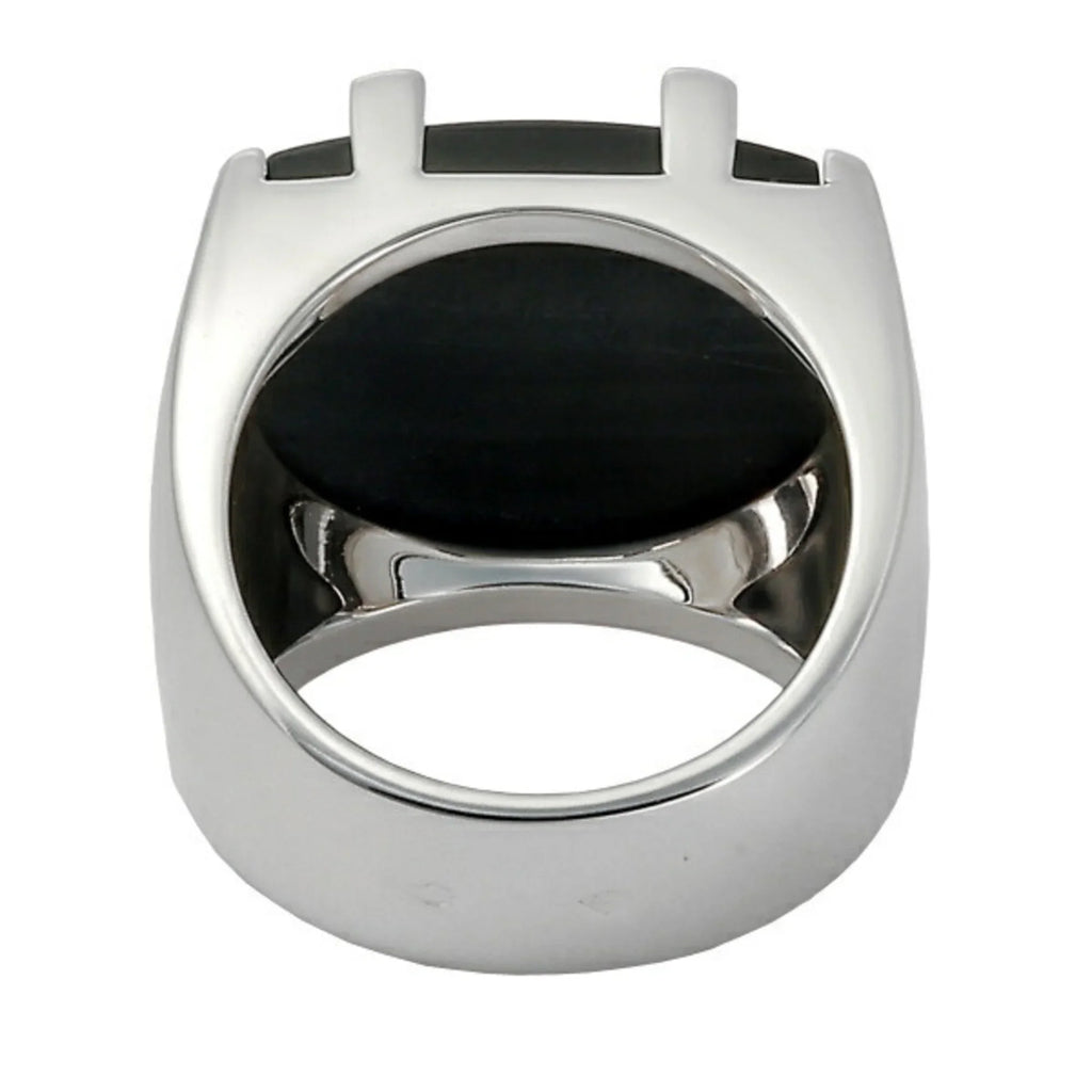 Pre-Owned Cartier Kiss of the Dragon Tiger Eye K18WG Ivory Gold Ring (Good)
