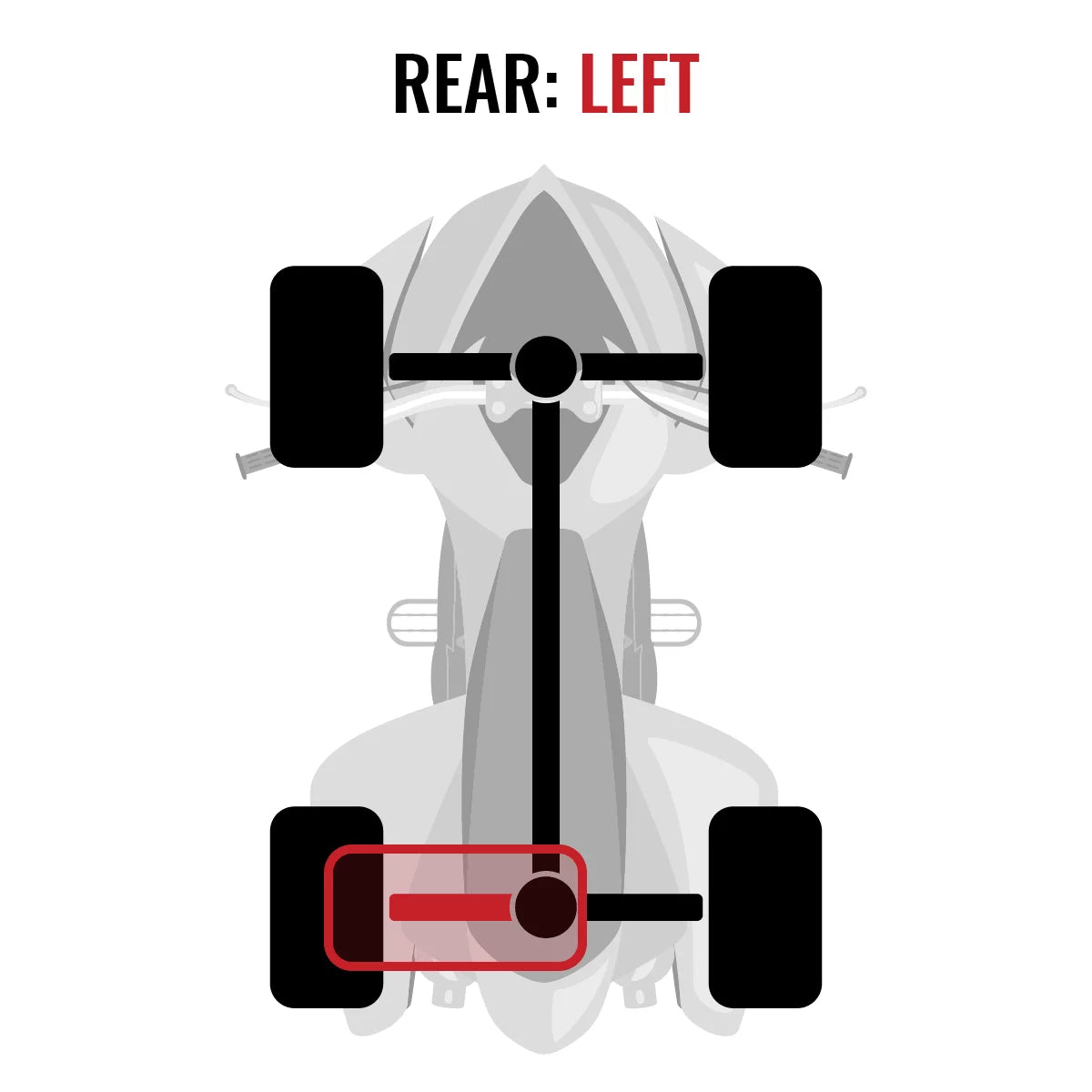 Sizeixity XT Rear Left Axle compatible with Can-Am Commander 1000 2015 - MAX 1000 DPSize XT 4X4