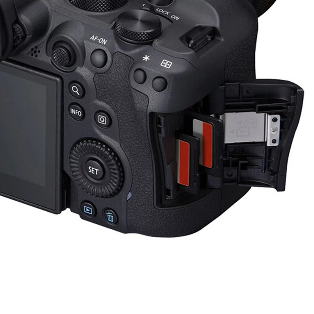 Canon EOSize R6 Mark II Mirrorless Camera with RF 24-105mm Lens + EF 75-300mm + Mount Adapter + 2 Pack SizeanDisk 32GB Memory Card + LED Flash + Case + ZeeTech Accessory