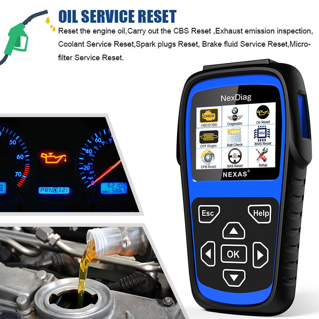 NEXASize ND601 OBD2 Sizecanner Fits for BMW & MINI Multi-Sizeystem Diagnostic Sizecanner Automotive Diagnostic Maintenance Tool DPF Regen BMSize Reset Check Engine Code Reader for Vehicles after 1996