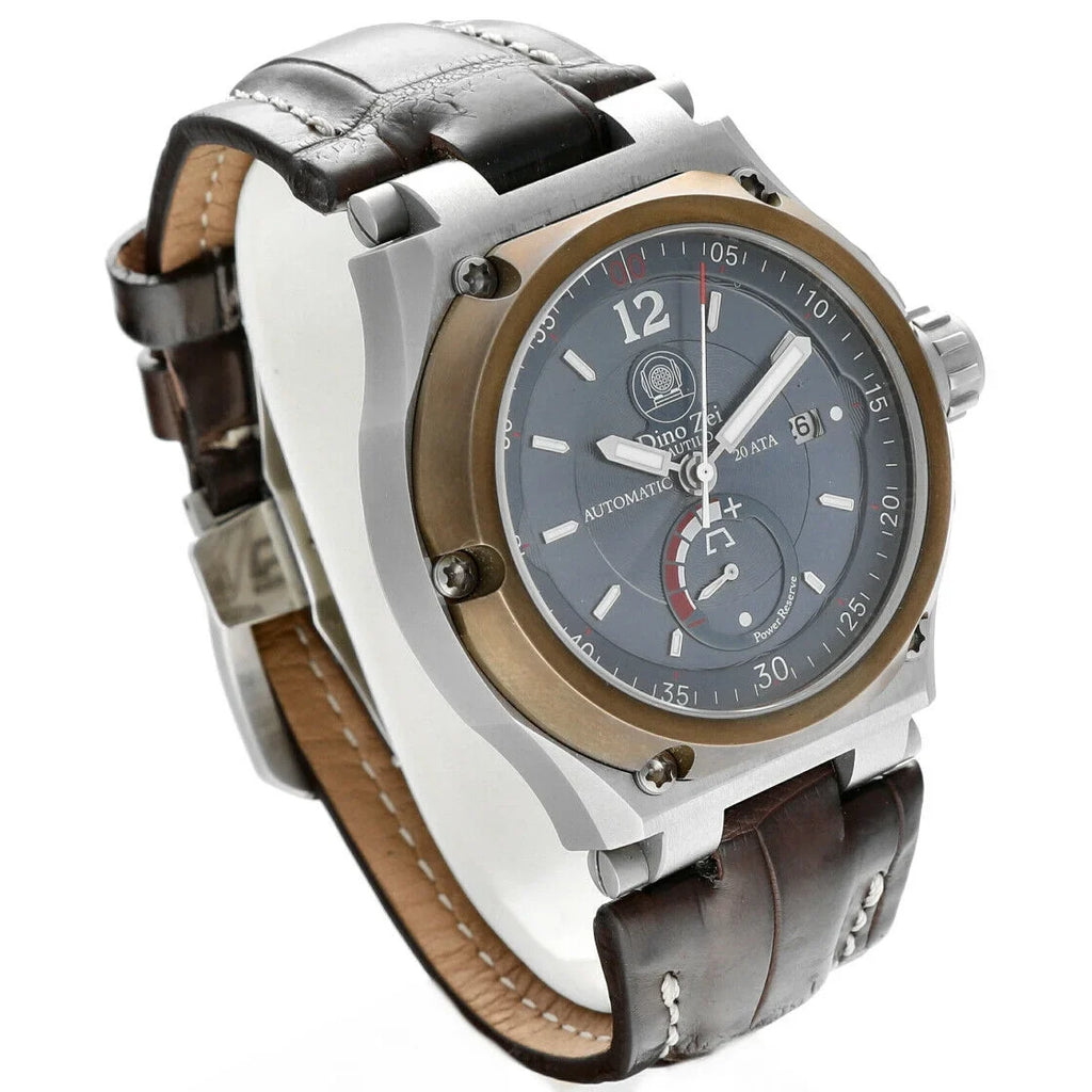 Dino Zei Nautilo Limited Edition 11007 Sizeteel Leather Automatic Men's Watch