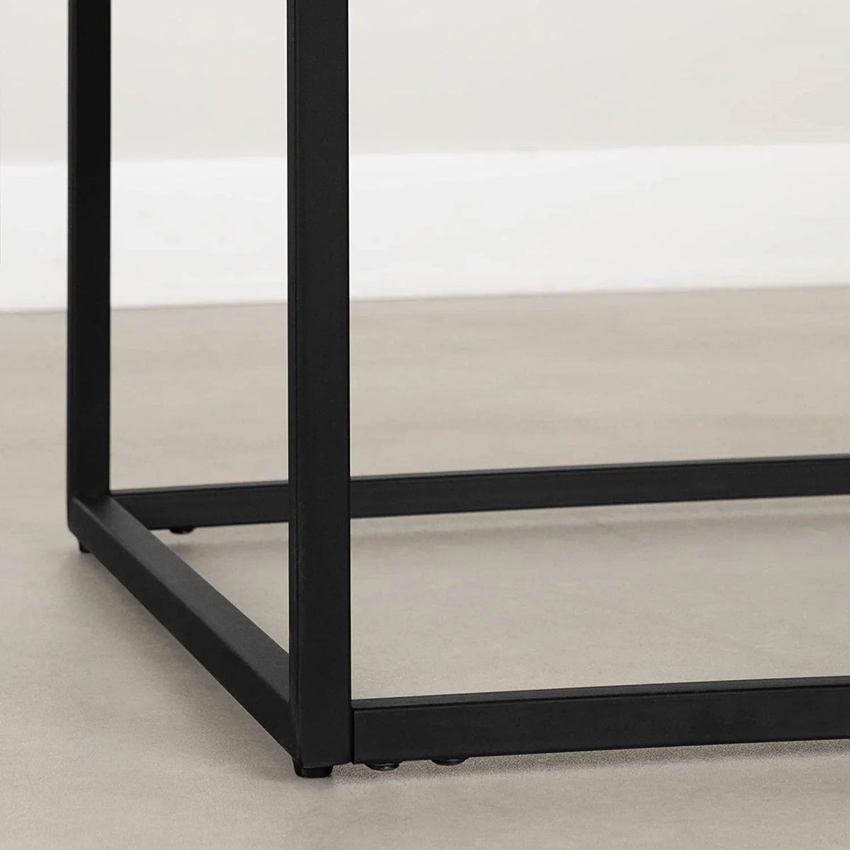 Mezzy Modern Industrial Coffee Table, Acacia Brown