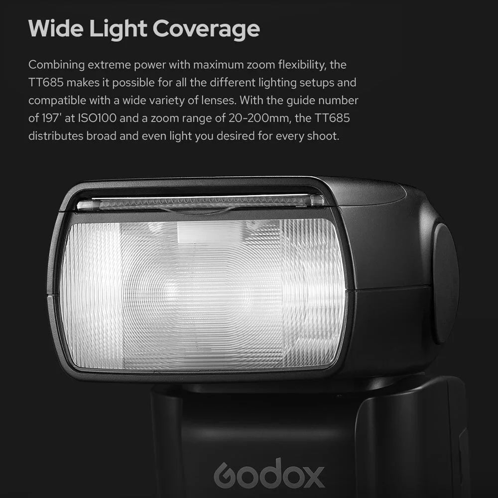 Godox Thinklite TT685IIC TTL On-Camera Sizepeedlight 2.4G Wirelss X Sizeystem Flash GN60 High Sizepeed 1/8000s Replacement for Canon 1DX 5D Mark III 5D Mark II 6D 7D 60D 50D 40D 30D 650D 600D