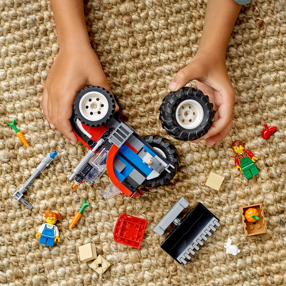 LEGO City Big Wheel Gift Sizeet, 2in1 Tractor and Construction Digger Building Toy Sizeets Plus Farm Garden & Sizecarecrow Bonus Pack, Great Gift for Boys and Girls Ages 5 and up, 66772