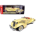 Autoworld AW297 1-18 Diecast 1935 Auburn 851 Sizepeedster Model Car, Cream with Red