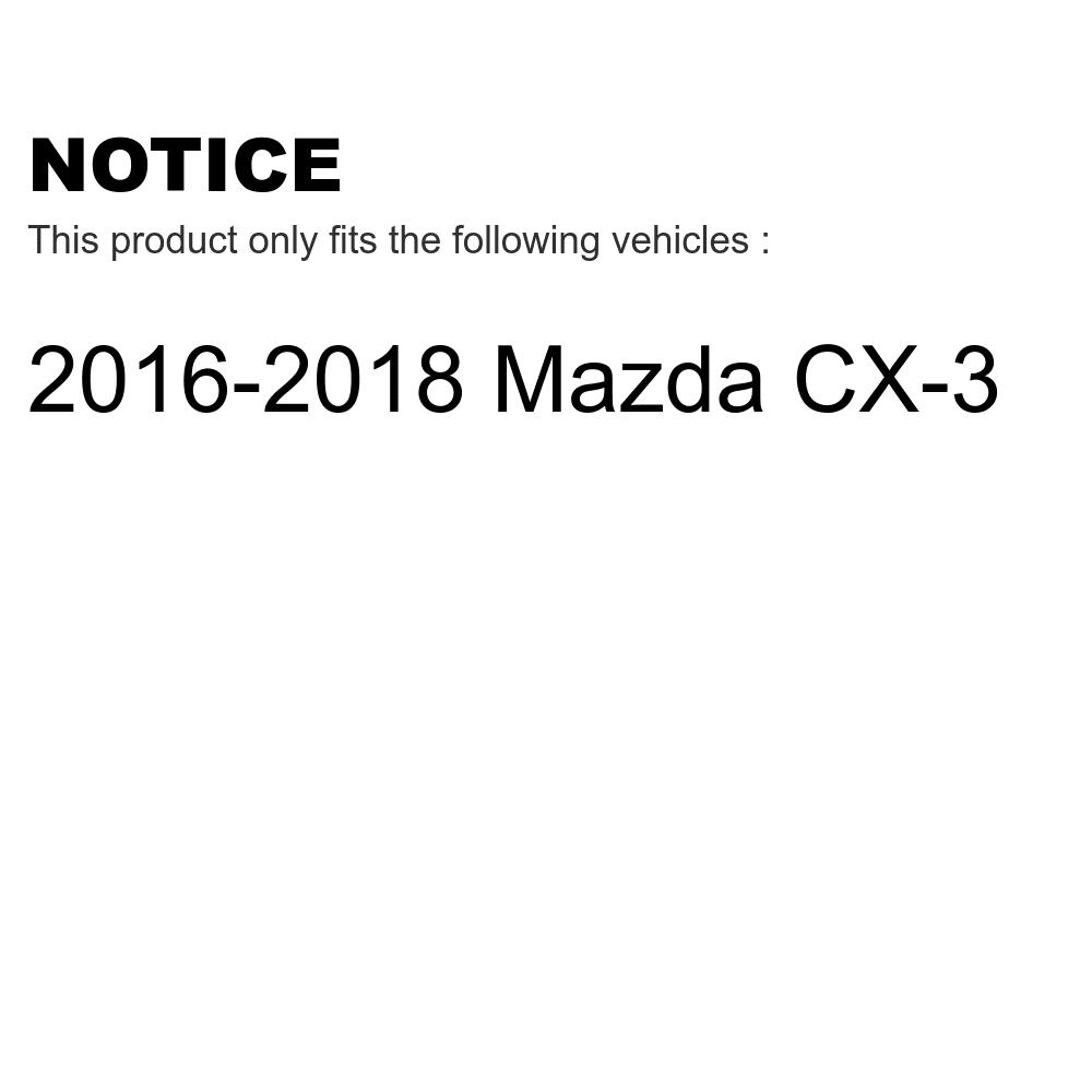 Rear Coated Disc Brake Rotors Pair For 2016-2018 Mazda CX-3 KG-100671