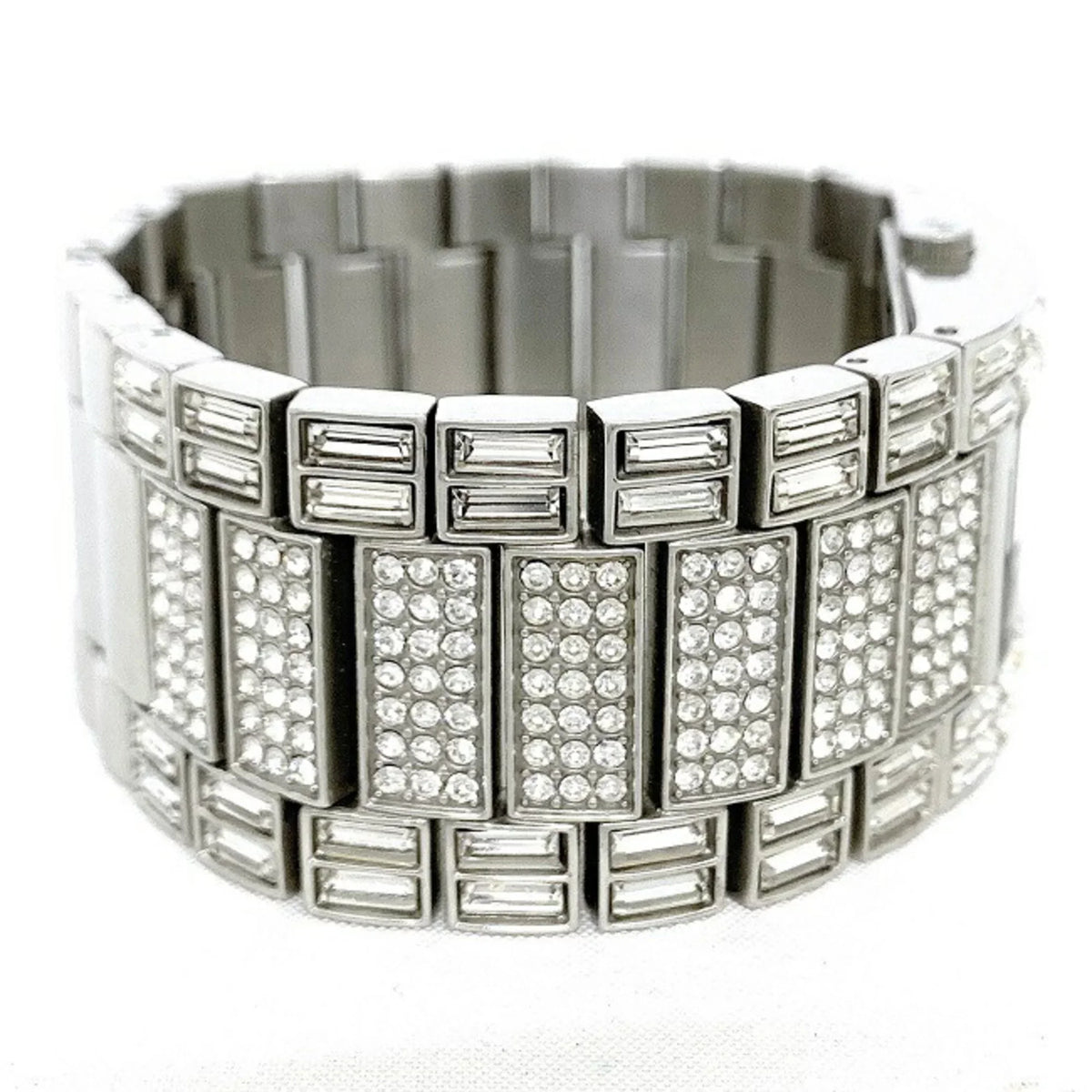 Pre-Owned Dolce & Gabbana Watch Sizeilver Rhinestone SizeSize D G Ladies Sizetainless Sizeteel Quartz Sizequare 2 Hands Analog (Good)