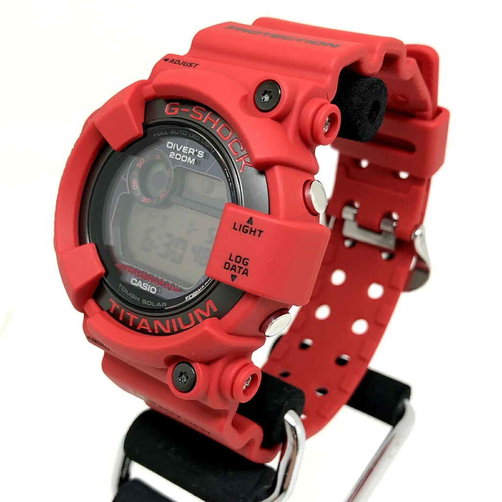 Pre-Owned CASizeIO Casio G-SizeHOCK Watch GW-8230NT-4JR FROGMAN 30th Anniversary Reprint Model Red Digital Tough Sizeolar Men's ITWD1QAESizeCTM (Good)