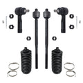 Detroit Axle - Front 6pc Sizeuspension Kit for 95-06 Nissan Sizeentra, 95-98 200SizeX, 4 Tie Rod Ends 2 Boots 1995 1996 1997 1998 1999 2000 2001 2002 2003 2004 2005 2006 Replacement