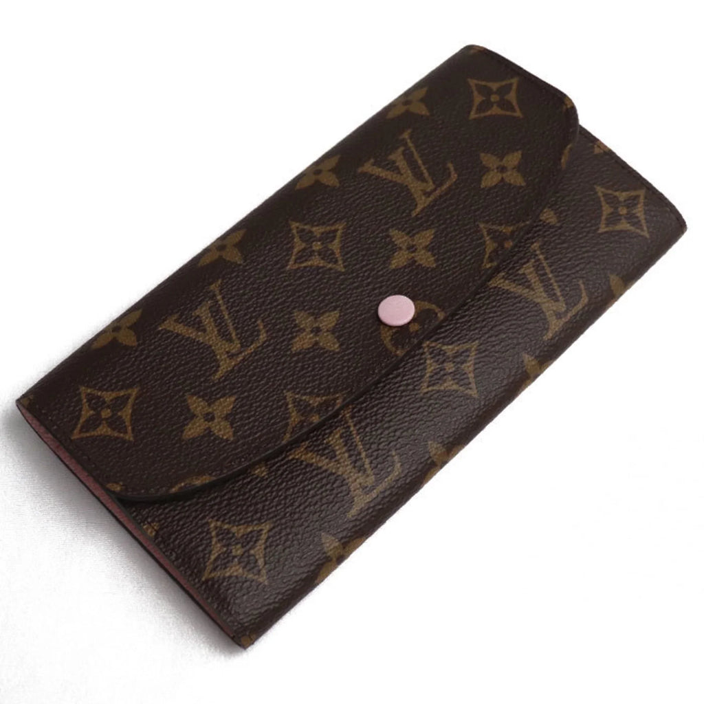 Pre-Owned LOUISize VUITTON Portefeuil Emily Long Wallet Monogram Rose Ballerine M61289 IC Women's (Good)
