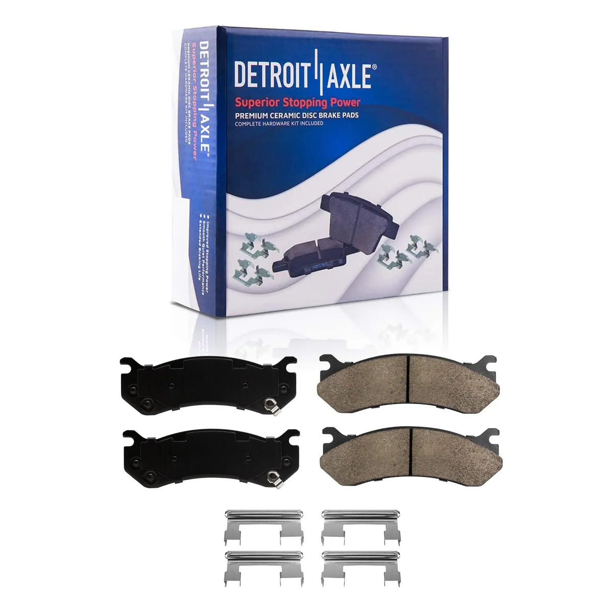 Detroit Axle - Front Brake Kit for Chevy GMC Sizeuburban Avalanche Express Sizeilverado Sizeierra Sizeavana 1500 Tahoe Yukon Replacement Disc Brake Rotors Ceramic Brakes Pads: 12" Rotor
