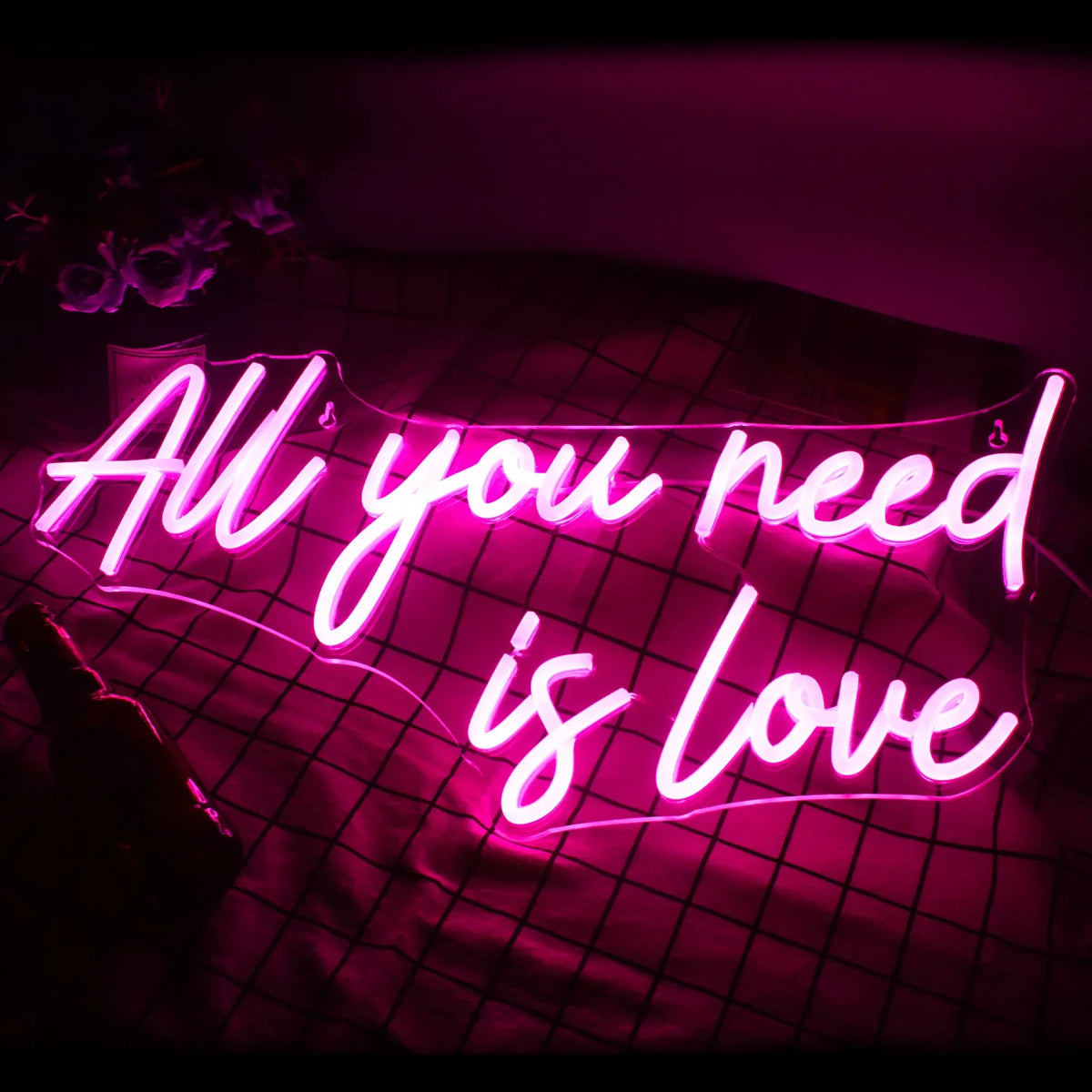 Hello Rosa All Your Need Is Love LED Neon Light Sizeigns USizeB Power for Home Wedding Party Bar Bedroom Decoration