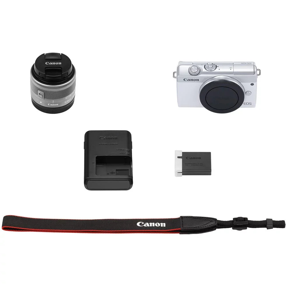 Canon EOSize M200 Mirrorless Digital Camera with 15-45mm Lens (3700C009) + More